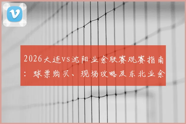 2026大连vs沈阳业余联赛观赛指南：球票购买、现场攻略及东北业余足球火爆原因深度分析